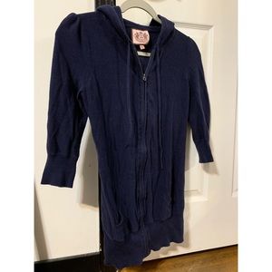 Juicy Couture Navy Mid Sleeve, Zip Up Hoodie